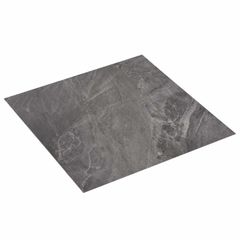 Αυτοκόλλητα Πλάκες Δαπέδου 30,5 x 30,5 εκ 20 pcs PVC Μαύρο 42046407