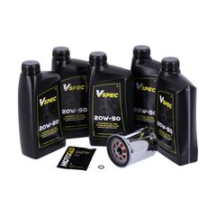 MCS, engine oil service kit. Chrome. 5L. 20W50 Synthetic