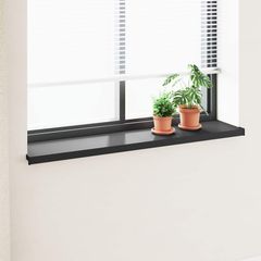 Σαβανωτό Παραθύρου Μαύρο με ξύλινη υφή 140 x 30 x 4,5 εκ PVC 42046860