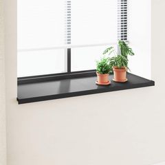 Σαβανωτό Παραθύρου Μαύρο με ξύλινη υφή 160 x 50 x 4,5 εκ PVC 42046885