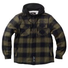 West Coast Choppers Μπουφάν | WCC Hell Bent Flannel jacket olive/black - XL