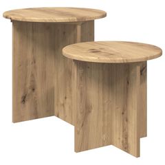 Σετ βοηθητικά τραπεζάκια 2 τμχ. Artisan Δρυς Ø 45 x 45 εκ. 8001018