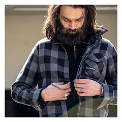Holy Freedom Jessie James Flannel shirt grey/black - L