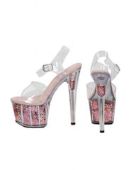 Pink Pumps With Transparent Sequined Platform S9210-PK-thumb-1
