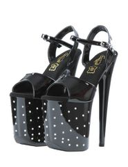 Platform Stiletto Sandals with Rhinestones – Heel 19.5 cm - Platform 10 cm S9228