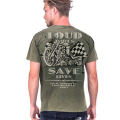 West Coast Choppers Κοντομάνικη μπλούζα | WCC Loud Pipes t-shirt vintage green - 2XL