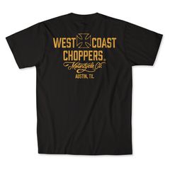 West Coast Choppers Μπλούζα κοντομάνικη | WCC Motorcycle t-shirt black/yellow - L