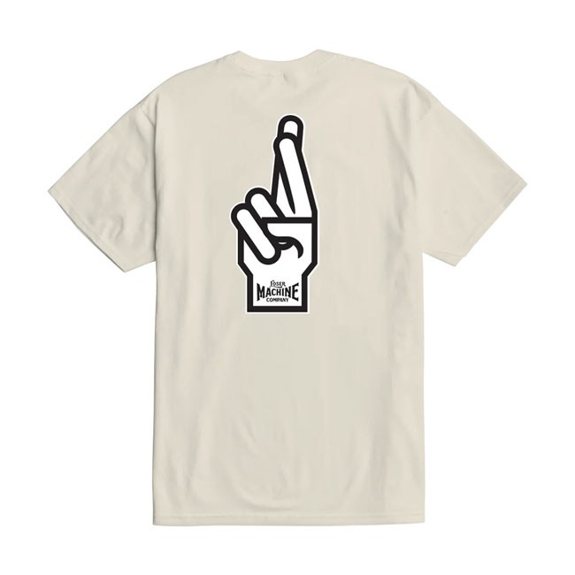 Loser Machine Good luck fingers t-shirt cream - 2XL