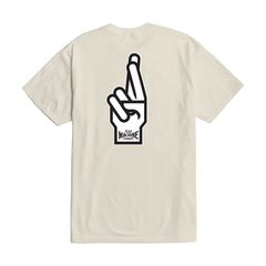 Loser Machine Good luck fingers t-shirt cream - 2XL