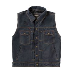 West Coast Choppers Τζιν γιλέκο αναβάτη | WCC x 13 1/2 Dominator RAW denim riding vest - 3XL