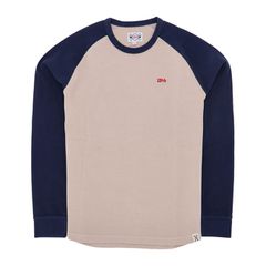 13 1/2 Μπλούζα μακρυμάνικη Waffle jersey sand/navy - S