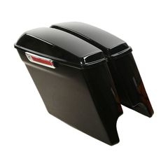 5" down extended saddlebag set. Black-thumb-1
