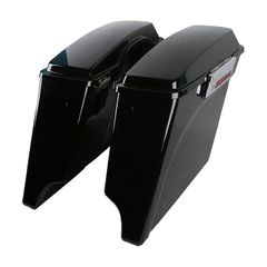 5" down extended saddlebag set. Black-thumb-2