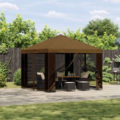 Κιόσκι 3 x 3 m Taupe Πολυεστέρας και Χάλυβας 190 gsm 900330