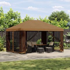 Κιόσκι 4 x 3 μ Μπεζ Πολυεστέρας και Χάλυβας 190 gsm 900373