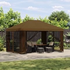 Κιόσκι 4 x 3 μ Taupe Πολυεστέρας και Χάλυβας 190 gsm 900378