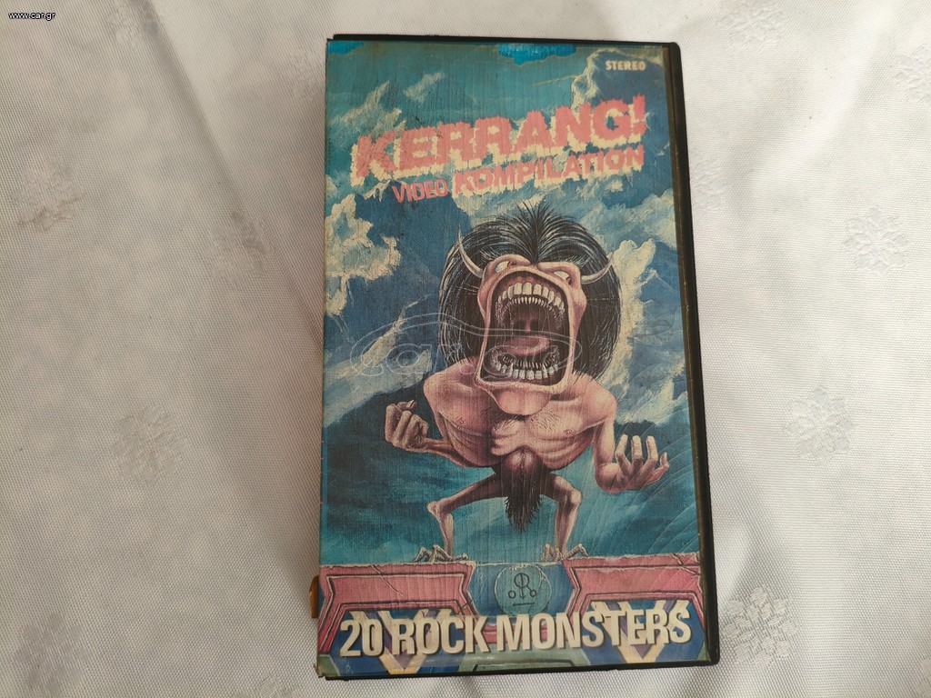 Vintage συλλεκτική βιντεοκασέτα VHS Kerrang "20 Rock Monsters" 1985