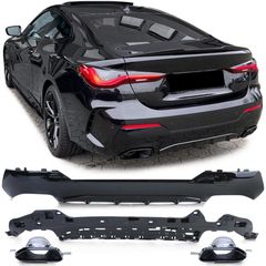 ΠΙΣΩ ΣΠΟΙΛΕΡ BMW G22 G23 420 430 Sport rear diffuser gloss + tailpipes 440 Design fits 4 Series