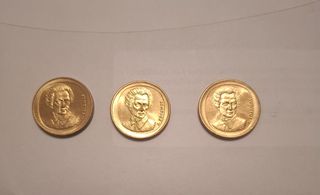 Τρία Ελληνικά Νομίσματα των 20 Δραχμών.