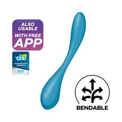 Satisfyer G-spot Flex 5 Multi Vibrator - Blue App Controlled-thumb-3