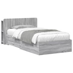 Σκελετός κρεβατιού με αποθήκευση Γκρι Sonoma 75 x 190 cm 3433698