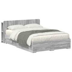 Σκελετός κρεβατιού με αποθήκευση Γκρι Sonoma 140 x 200 cm 3433768