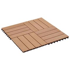 Πλάκα Κατασκευής 22 τμχ. Ξύλο teak 30 x 30 cm WPC 3444832
