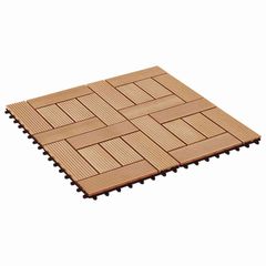 Πλάκα Κατασκευής 22 τμχ. Ξύλο teak 30 x 30 cm WPC 3444835