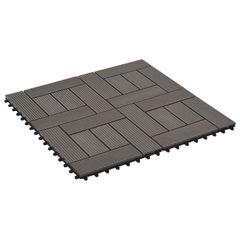 Πλάκα Κατασκευής 22 τμχ. Σκούρο Καφέ 30 x 30 cm WPC 3444836