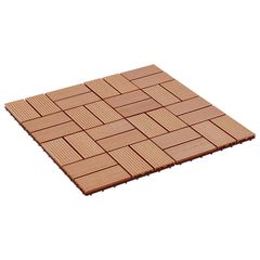 Πλάκα Κατασκευής 22 τμχ. Ξύλο teak 30 x 30 cm WPC 3444840