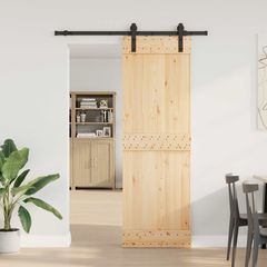 Συρόμενη Πόρτα NARVIK Φυσικό και Μαύρο 70 x 210 εκ (152,5 εκ) 3445251