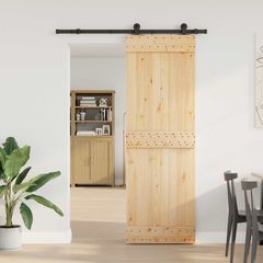 Συρόμενη Πόρτα NARVIK Φυσικό και Μαύρο 70 x 210 εκ (152,5 εκ) 3445263
