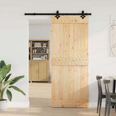 Συρόμενη Πόρτα NARVIK Φυσικό και Μαύρο 85 x 210 εκ (152,5 εκ) 3445277