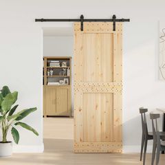 Συρόμενη Πόρτα NARVIK Φυσικό και Μαύρο 85 x 210 εκ (152,5 εκ) 3445301