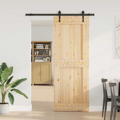 Συρόμενη Πόρτα NARVIK Φυσικό και Μαύρο 85 x 210 εκ (152,5 εκ) 3445337