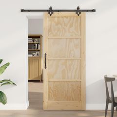 Συρόμενη Πόρτα ORKDAL 86 x 198,5 cm Μασίφ Ξύλο Πεύκου Φυσικό 3445546