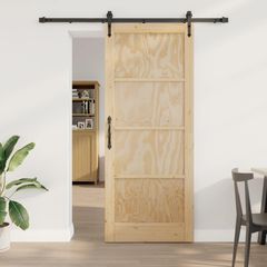 Συρόμενη Πόρτα ORKDAL 86 x 211 cm Μασίφ Ξύλο Πεύκου 3445565