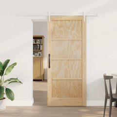 Συρόμενη Πόρτα ORKDAL 86 x 198,5 cm Μασίφ Ξύλο Πεύκου 3445573