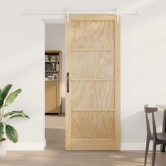 Συρόμενη Πόρτα ORKDAL 86 x 211 cm Μασίφ Ξύλο Πεύκου 3445574