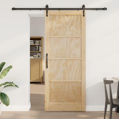 Συρόμενη Πόρτα ORKDAL 86 x 211 cm Μασίφ Ξύλο Πεύκου 3445583