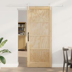 Συρόμενη Πόρτα ORKDAL 86 x 211 cm Μασίφ Ξύλο Πεύκου 3445592