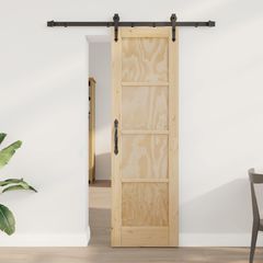 Συρόμενη Πόρτα ORKDAL 61 x 198,5 εκ. Μασίφ Ξύλο Πεύκου Φυσικό 3445593