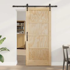 Συρόμενη Πόρτα ORKDAL 86 x 198,5 cm Μασίφ Ξύλο Πεύκου Φυσικό 3445600