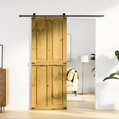 Πόρτα αχυρώνα CORONA 80 x 210 cm Μασίφ Ξύλο Πεύκου Μέλι Καφέ 42021180