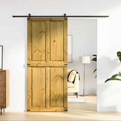 Πόρτα αχυρώνα CORONA 90 x 210 cm Μασίφ Ξύλο Πεύκου Μέλι Καφέ 42021181