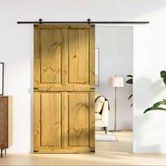 Πόρτα αχυρώνα CORONA 100 x 210 cm Μασίφ Ξύλο Πεύκου Μέλι Καφέ 42021182