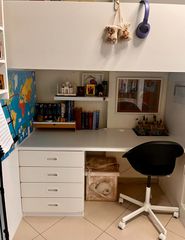 IKEA SMÅSTAD κρεβάτι σοφίτα με γραφείο/3 συρτάρια, 90x200 cm