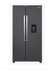 Heinner HSBS-HM529NFINVDGWDE++ Ψυγείο Ντουλάπα 529lt Total NoFrost Υ177xΠ90xΒ66εκ. ανάγλυφο ανθρακί