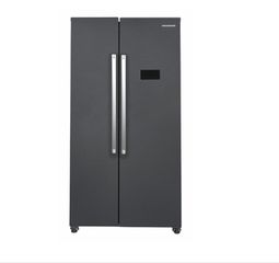 Heinner HSBS-HM442NFINVDGE++ Ψυγείο Ντουλάπα 442lt Total NoFrost Υ177xΠ91xΒ59εκ. ανάγλυφο ανθρακί