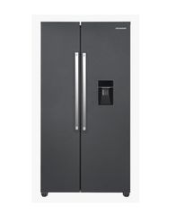 Heinner HSBS-HM439NFINVDGWDE++ Ψυγείο Ντουλάπα 439lt Total NoFrost Υ177xΠ90xΒ59εκ. ανάγλυφο ανθρακί